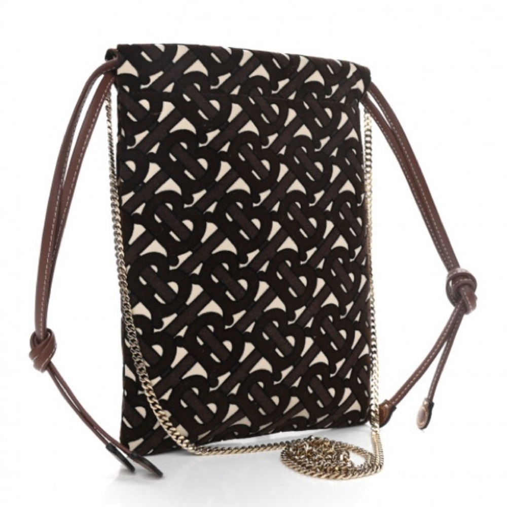 Burberry Brown Monogram Crossbody Chain Bag